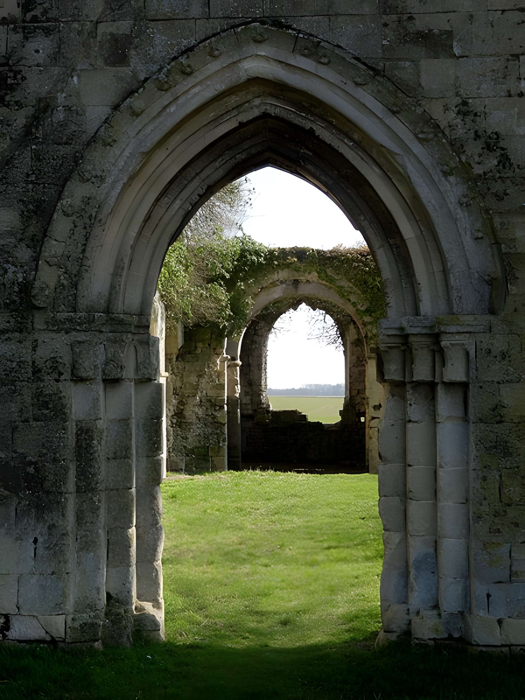 Ruines de la chapelle romane de Champlieu à Orrouy 