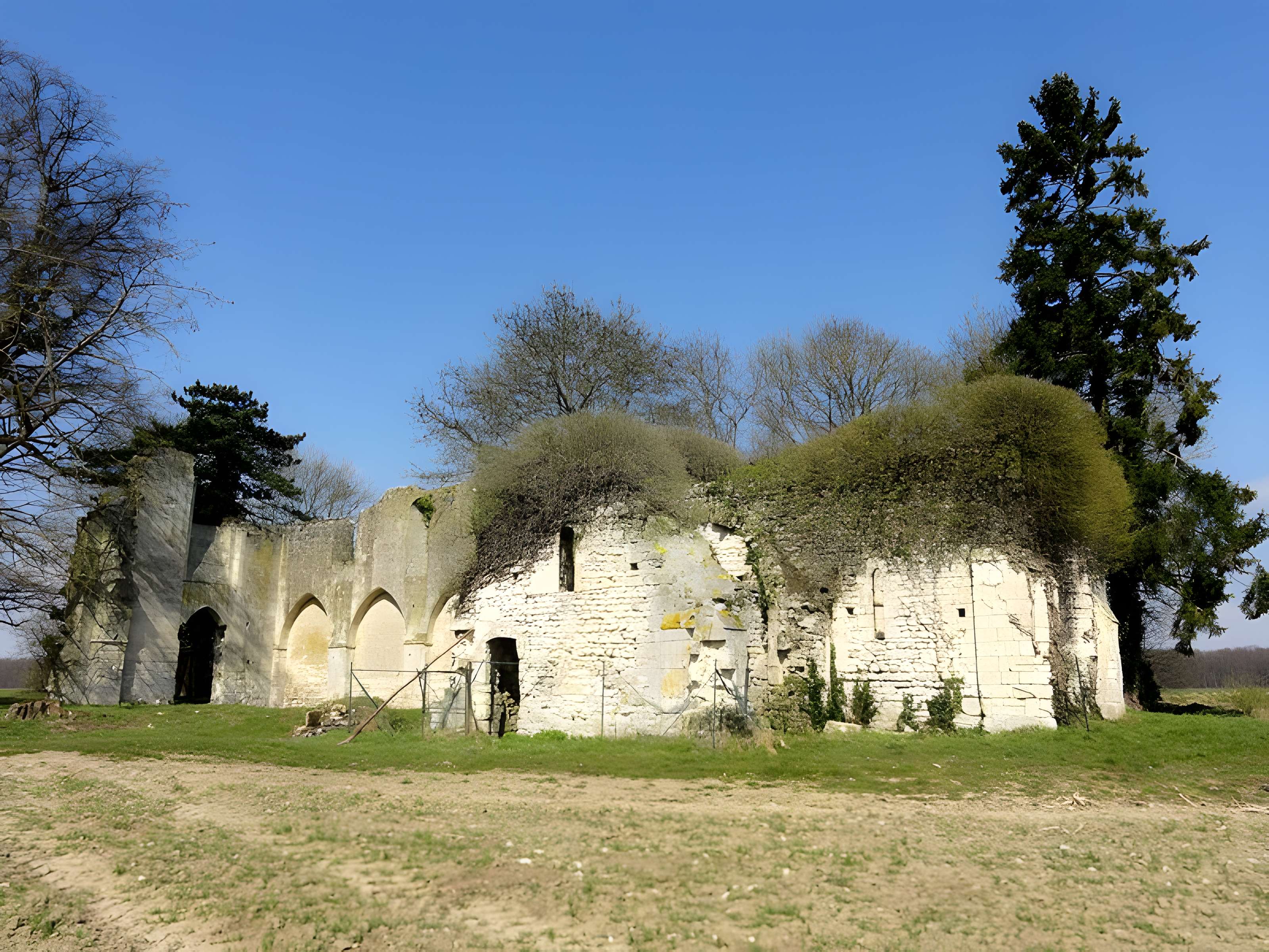 Ruines de la chapelle romane de Champlieu à Orrouy 