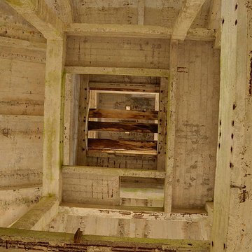 Chevalement du puits Sainte-Marie à Ronchamp