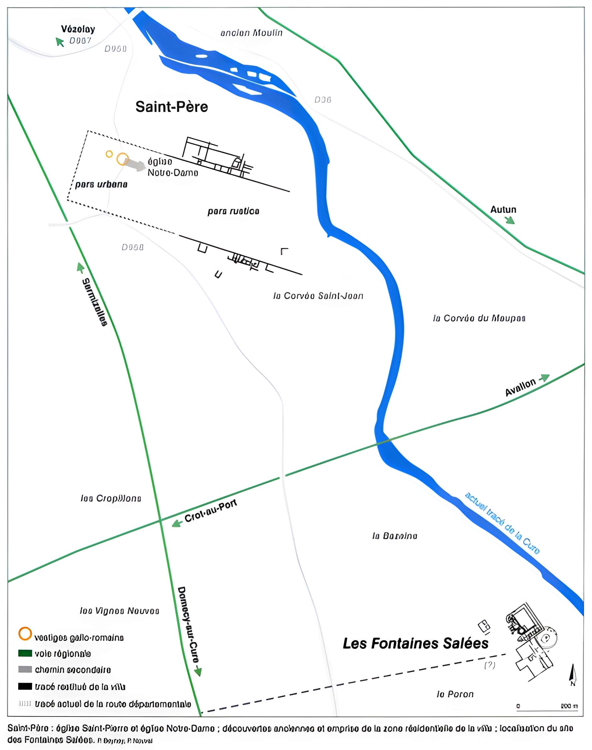 Ruines gallo-romaines des Fontaines Salées (également sur commune de Saint-Père)