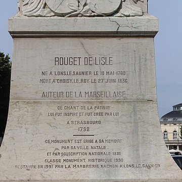 Monument commémoratif, dit statue de Rouget de Lisle