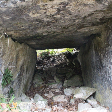 Dolmen de la Pierre Levée du Cloup Prioun à Sauliac-sur-Célé interieur