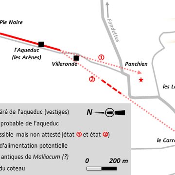 Vestiges de laqueduc romain de Luynes
