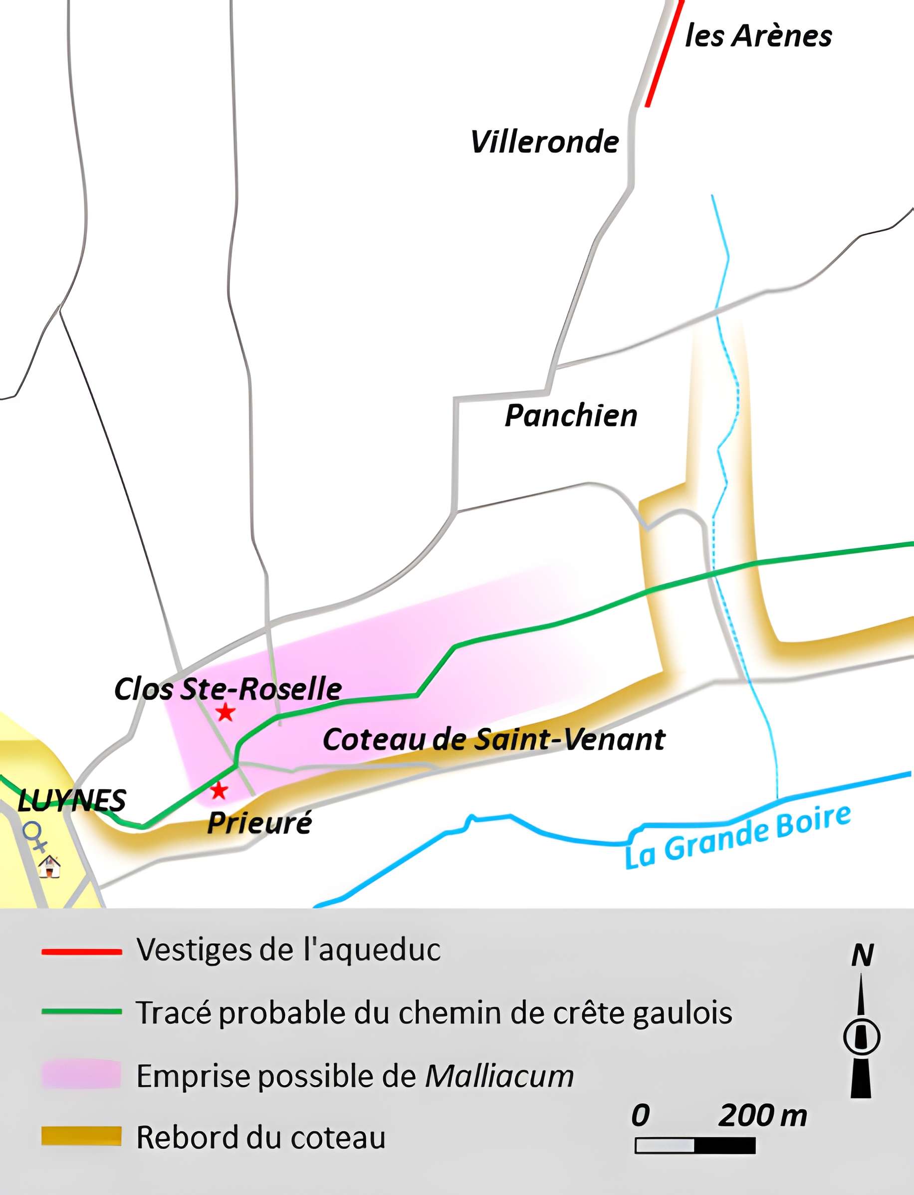 Vestiges de l'aqueduc romain de Luynes