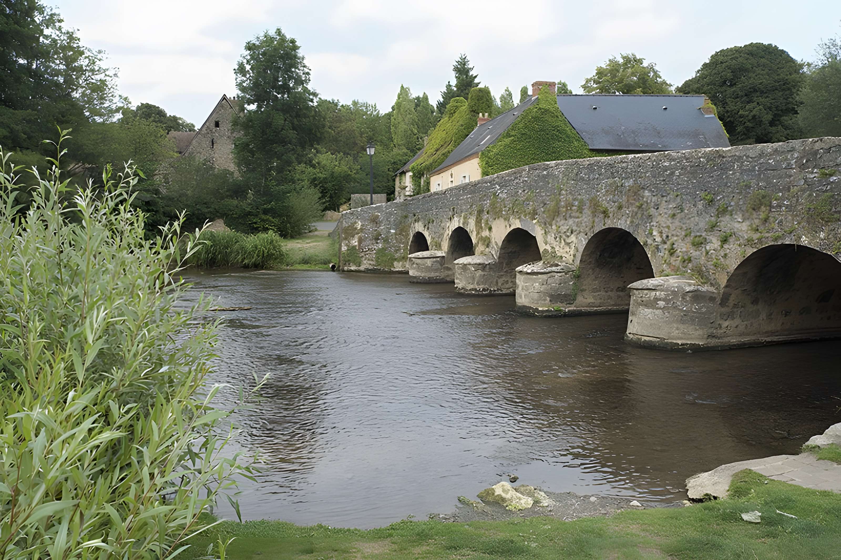 Vieux pont sur la Vègre à Asnières-sur-Vègre
