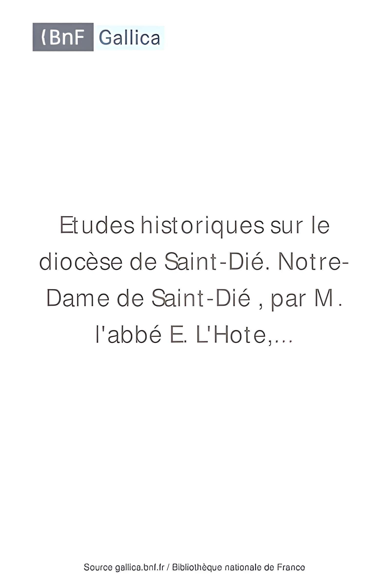 Église Notre-Dame de Saint-Dié-des-Vosges