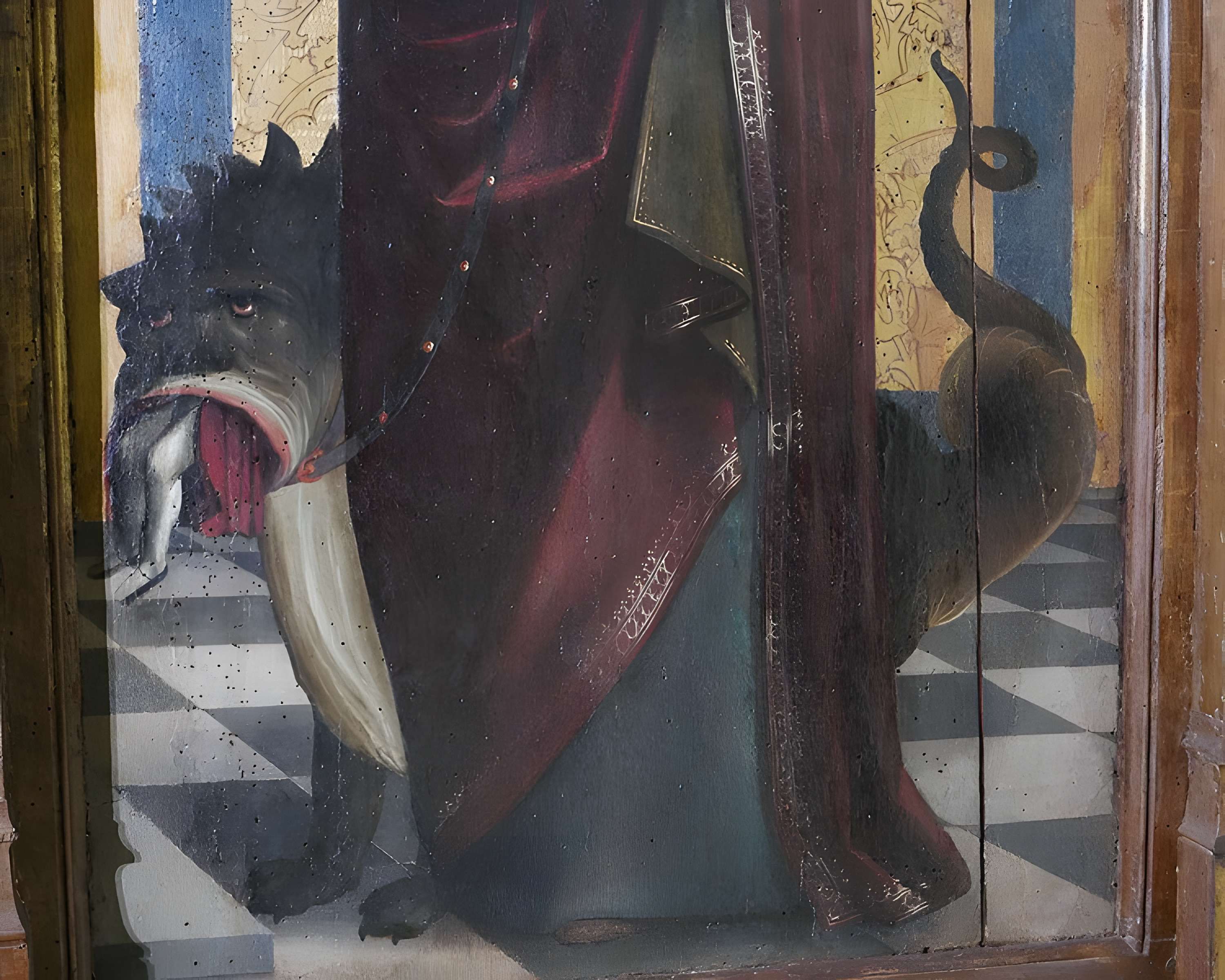 Eglise et le bâtiment (couloir voûté en plein cintre) qui la relie au baptistère