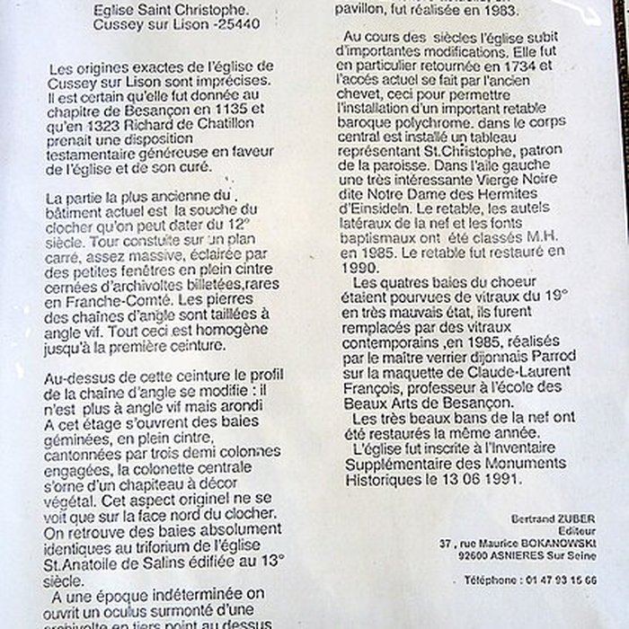 Photo de Église Saint-Christophe de Cussey-sur-Lison