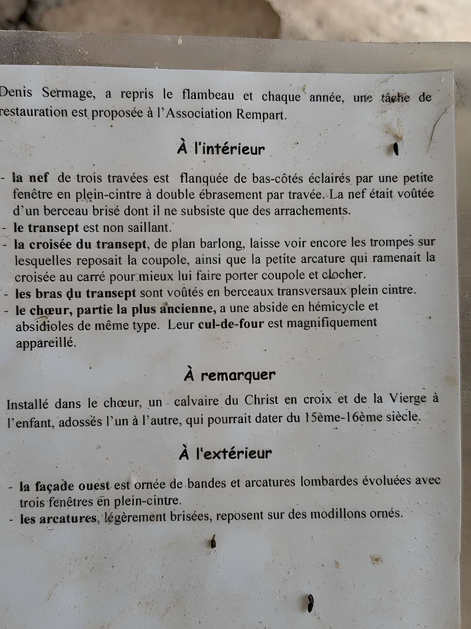 Eglise priorale (ruines de l'ancienne)