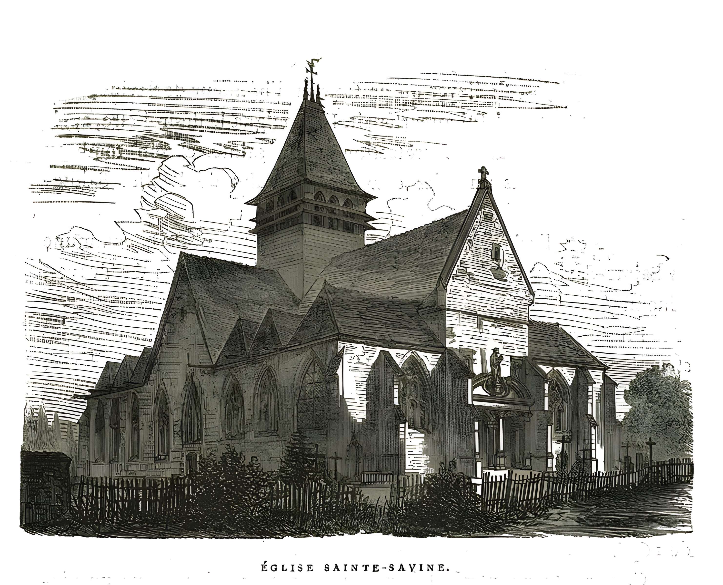 Église Sainte-Savine de Sainte-Savine et croix