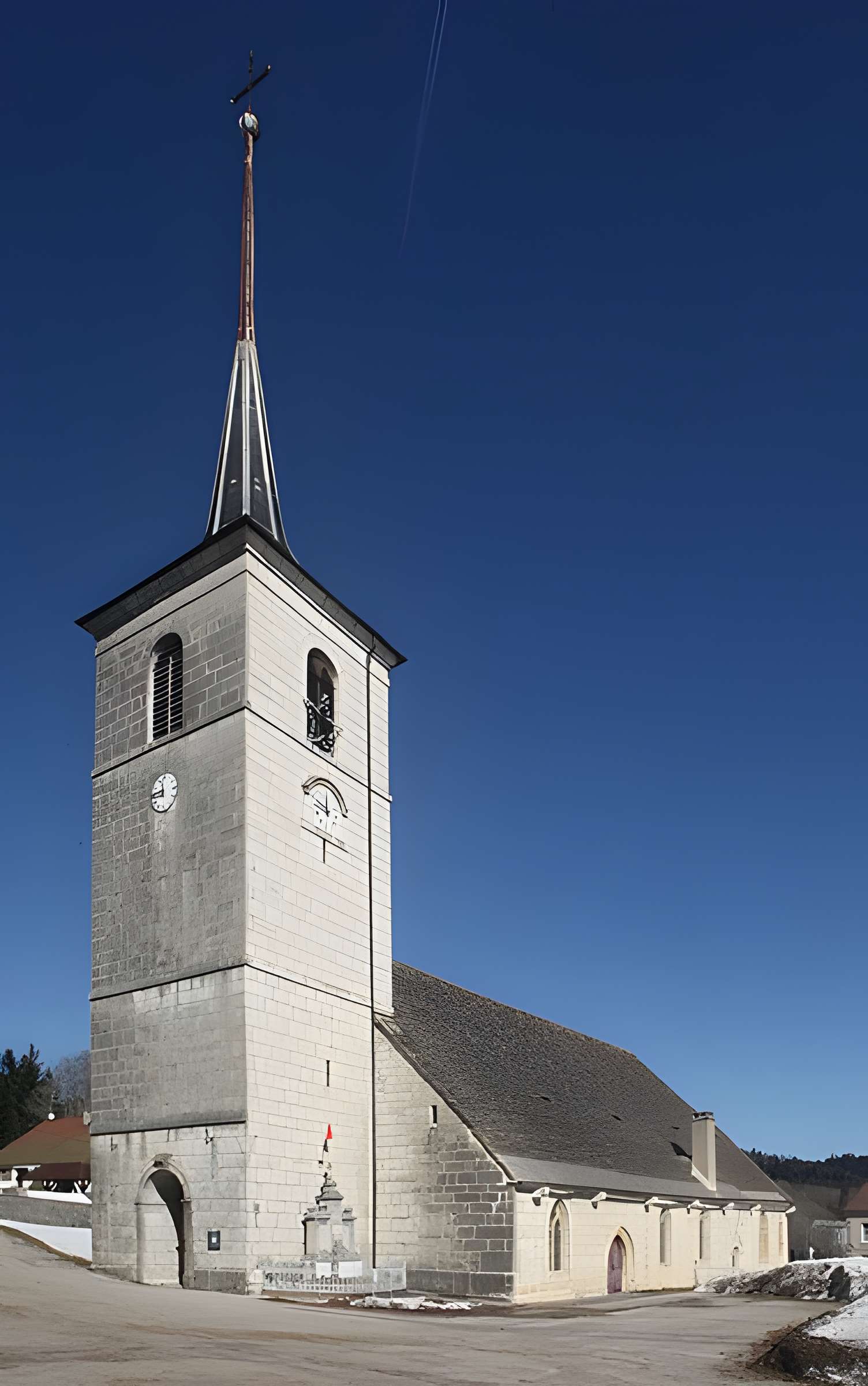Eglise du Bizot (à l'exclusion du clocher moderne)