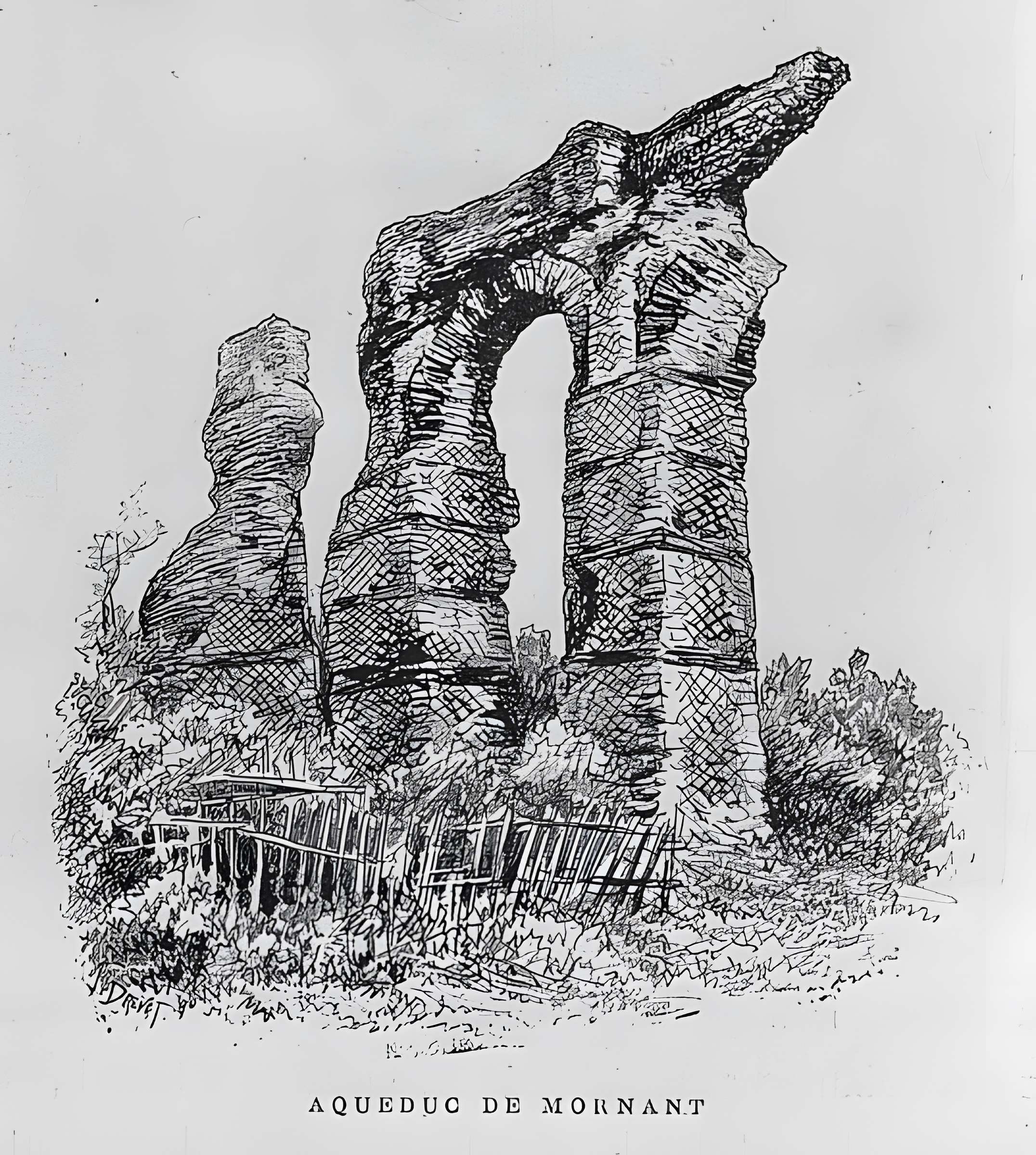 Aqueduc gallo-romain du Gier dit aussi du Mont Pilat (également sur communes de Brignais, Chaponost, Lyon, Sainte-Foy-lès Lyon, Soucieu-en-Jarrest)