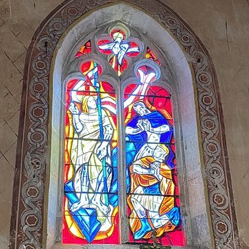 Église Saint-Martin de Montipouret et croix