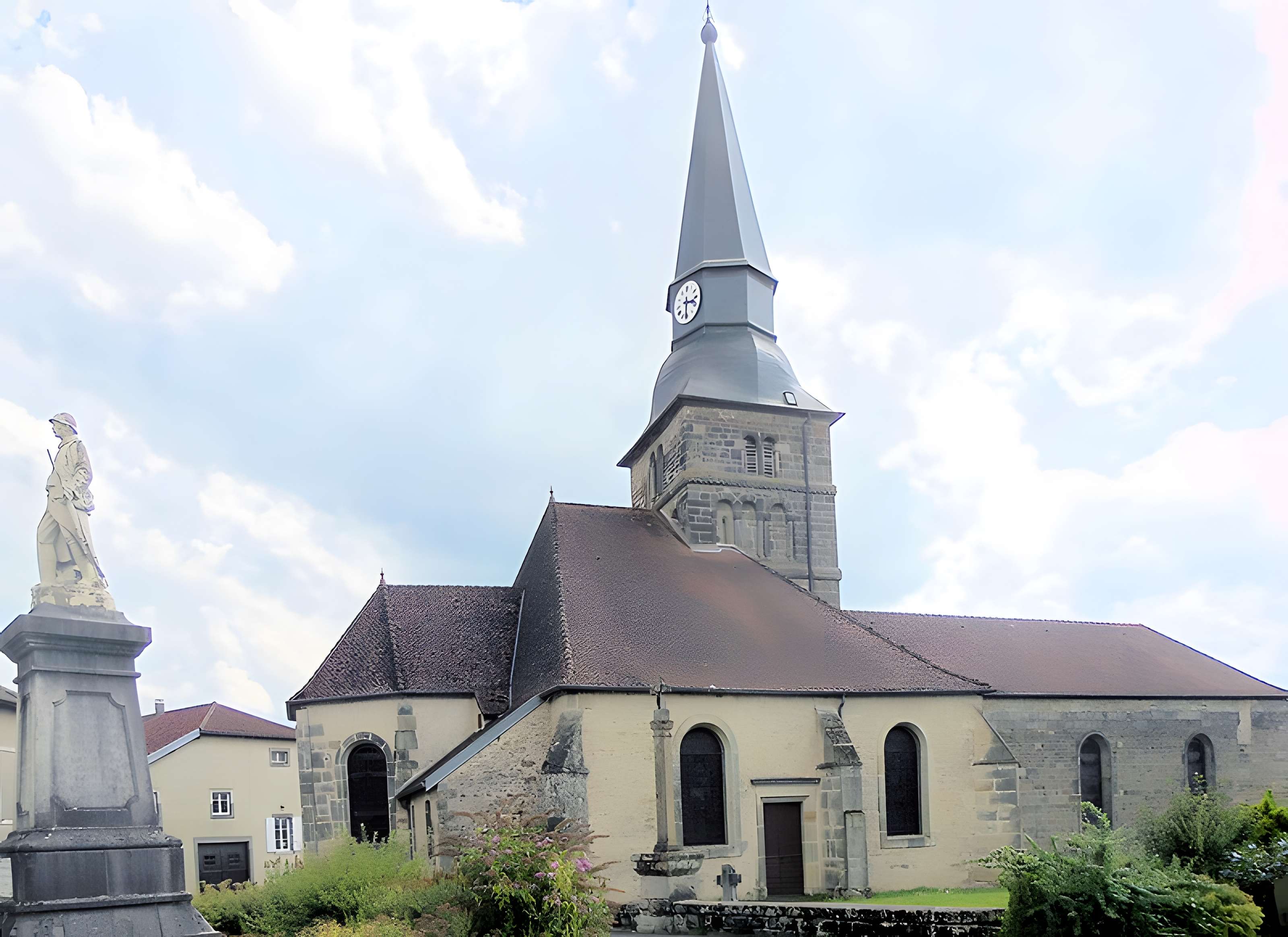 Église Saint-Martin de Vrécourt et 2 croix