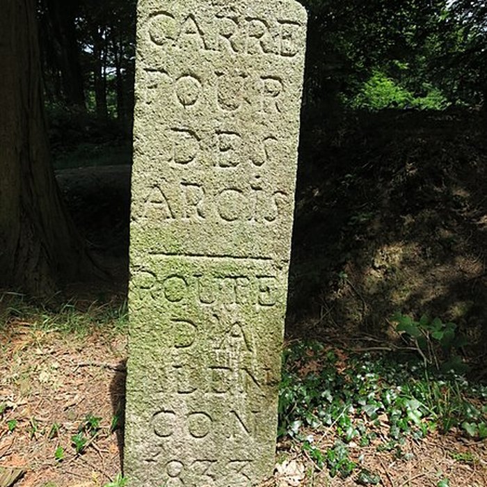 Photo de 80 bornes de la forêt dEcouves également sur communes de Le Bouillon, La Chapelle-près-Sées, Fontenai-les-Louvets, La Lande-de-Goult, Radon, Rouperroux, Saint-Didier-sous-Ecouves, Saint-Gervais-du-Perron, Saint-Nicolas-des-Bois, Tanville et Vingt-Hanaps