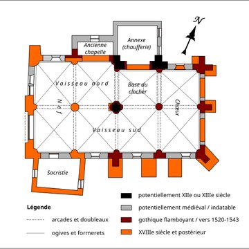 Église Saint-Sulpice de Montsoult et une croix
