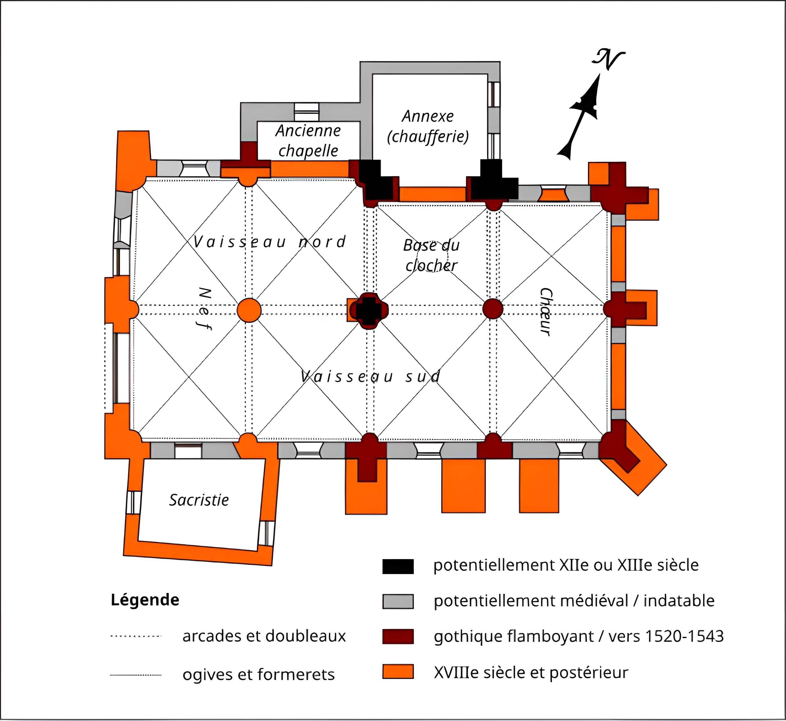 Église Saint-Sulpice de Montsoult et une croix