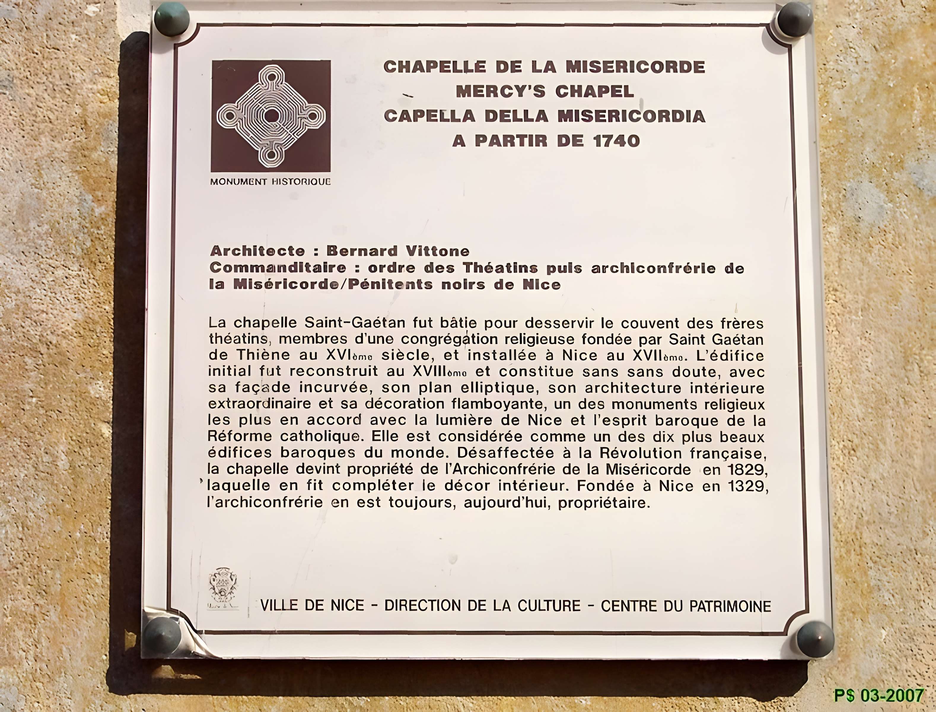 Chapelle de la Miséricorde de Nice 