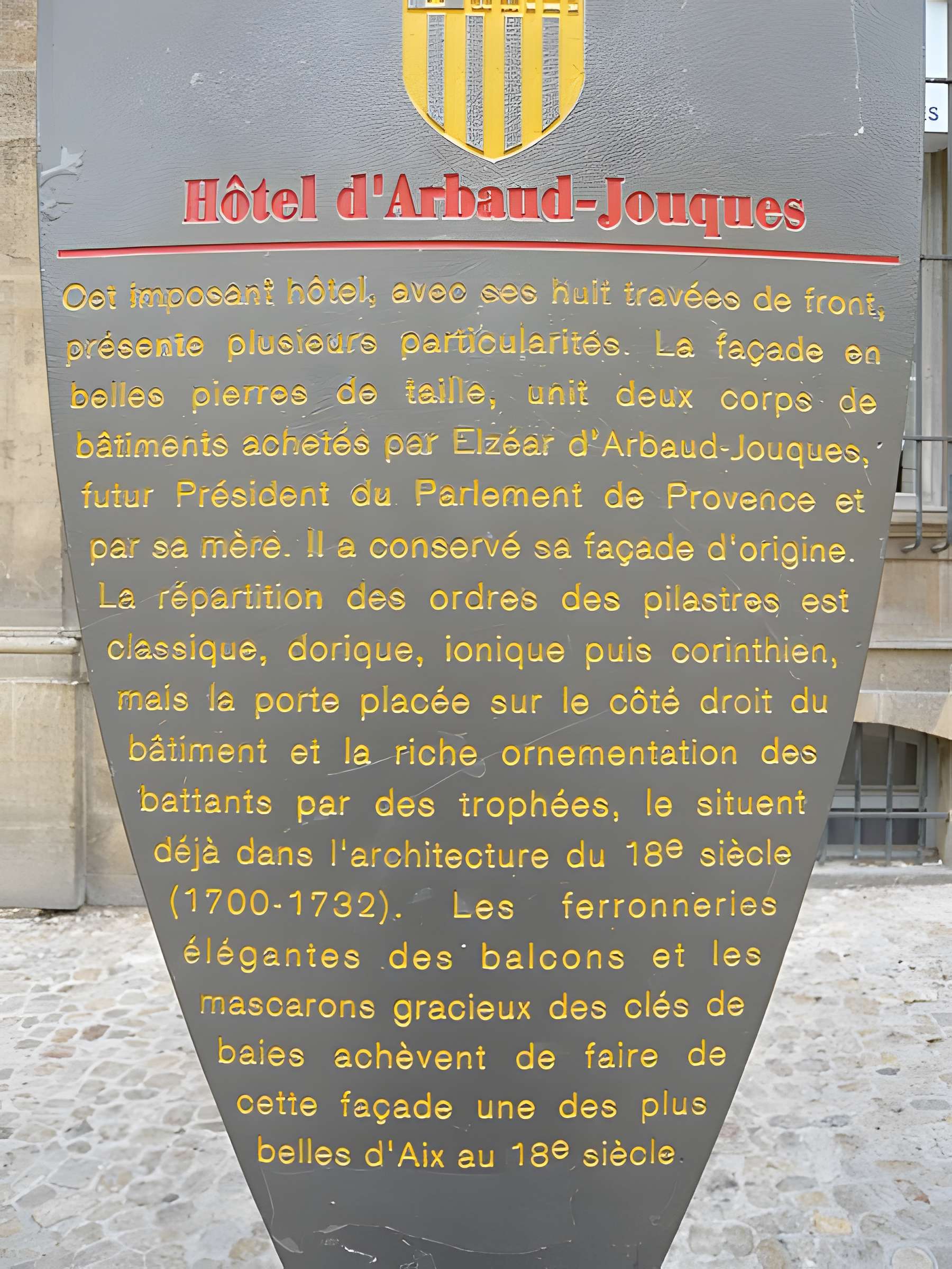 Hôtel d'Arbaud-Jouques à Aix-en-Provence