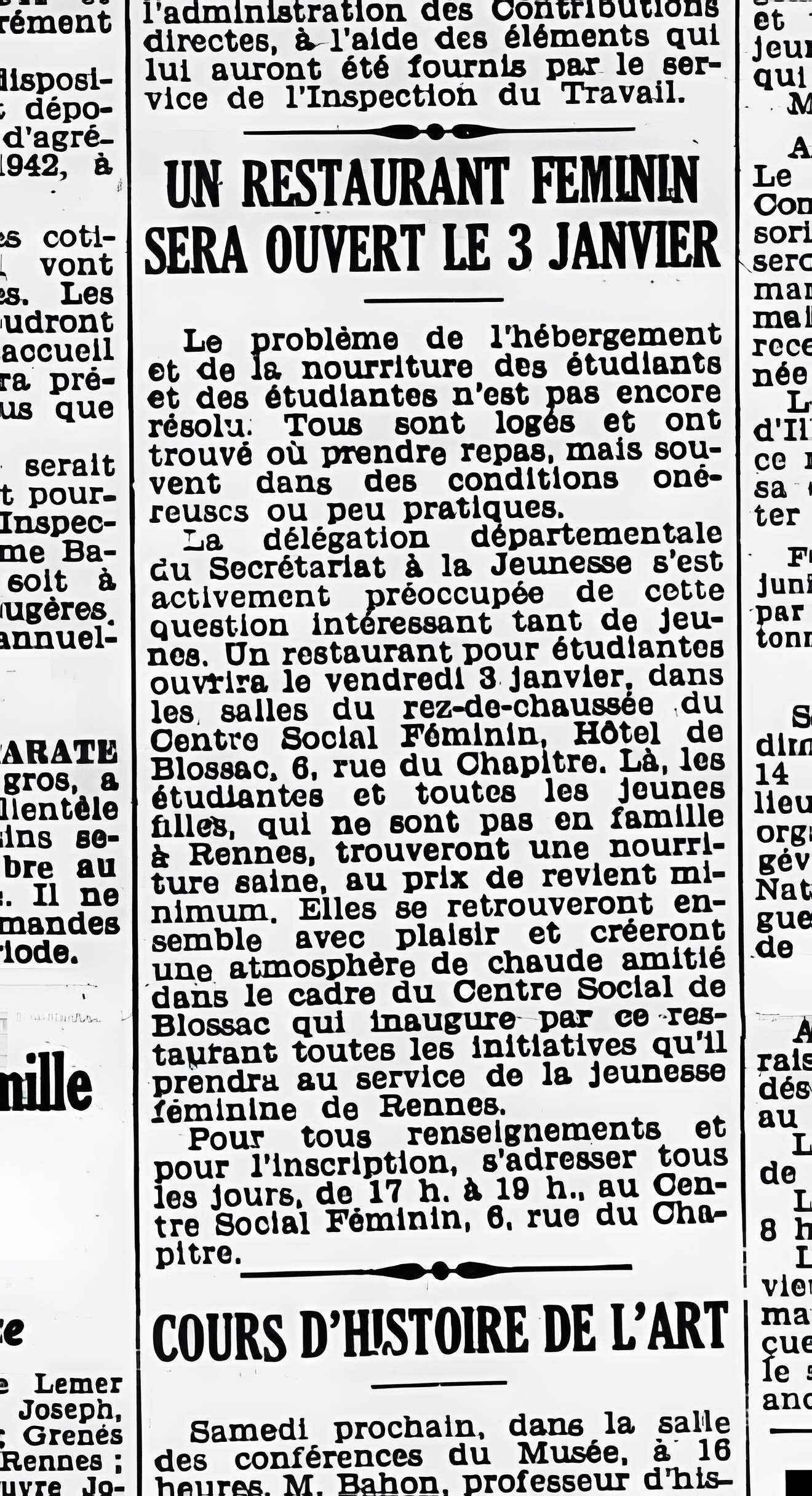 Hôtel de Blossac à Rennes