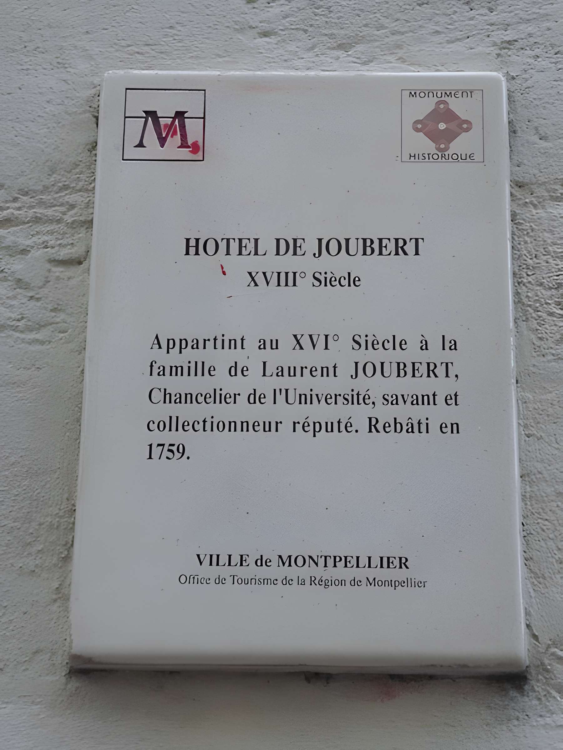 Hôtel de Joubert à Montpellier