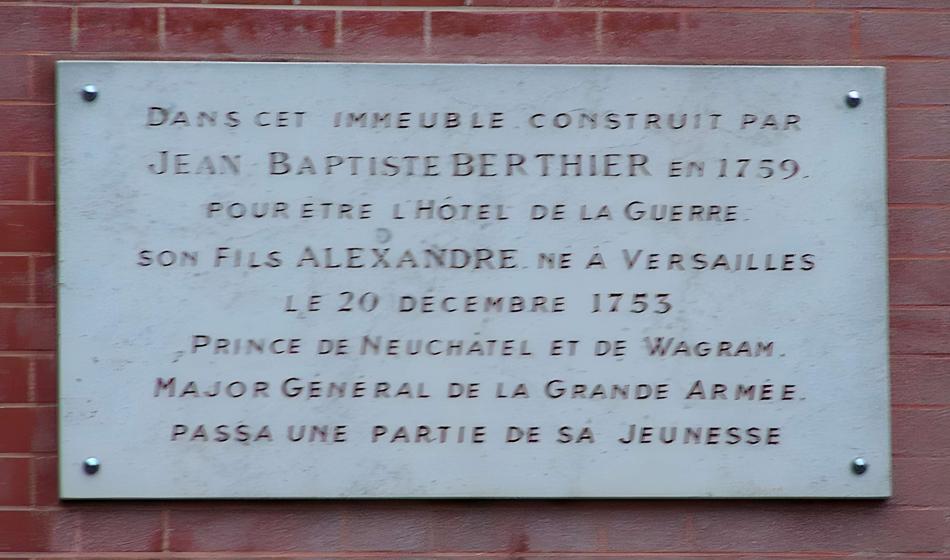 Hôtel de la Guerre à Versailles