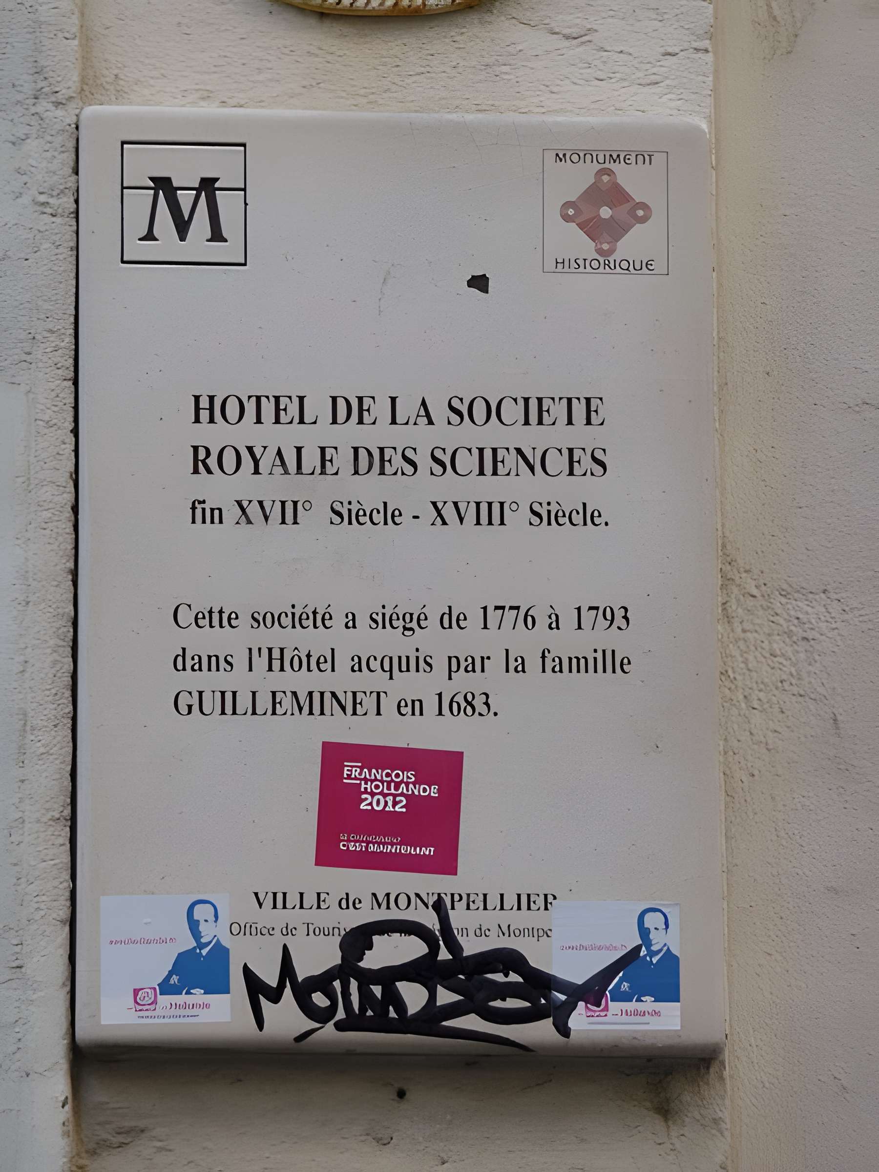 Hôtel de la Société royale des Sciences à Montpellier