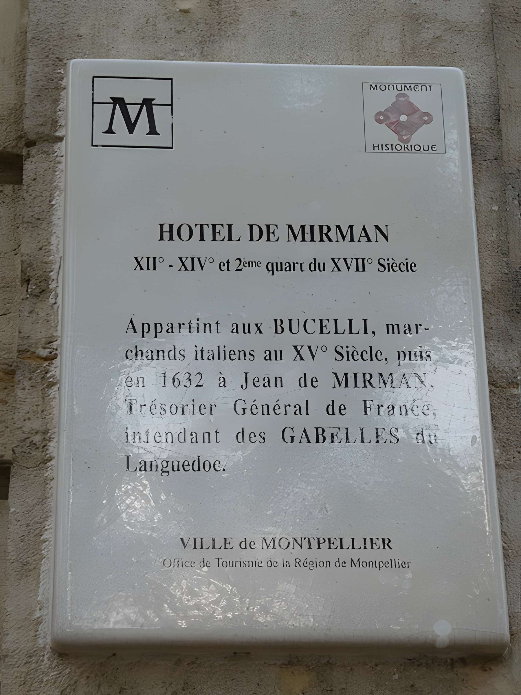 Hôtel de Mirman à Montpellier