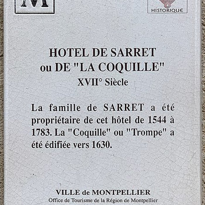 Photo de Hôtel de Sarret ou de la Coquille à Montpellier