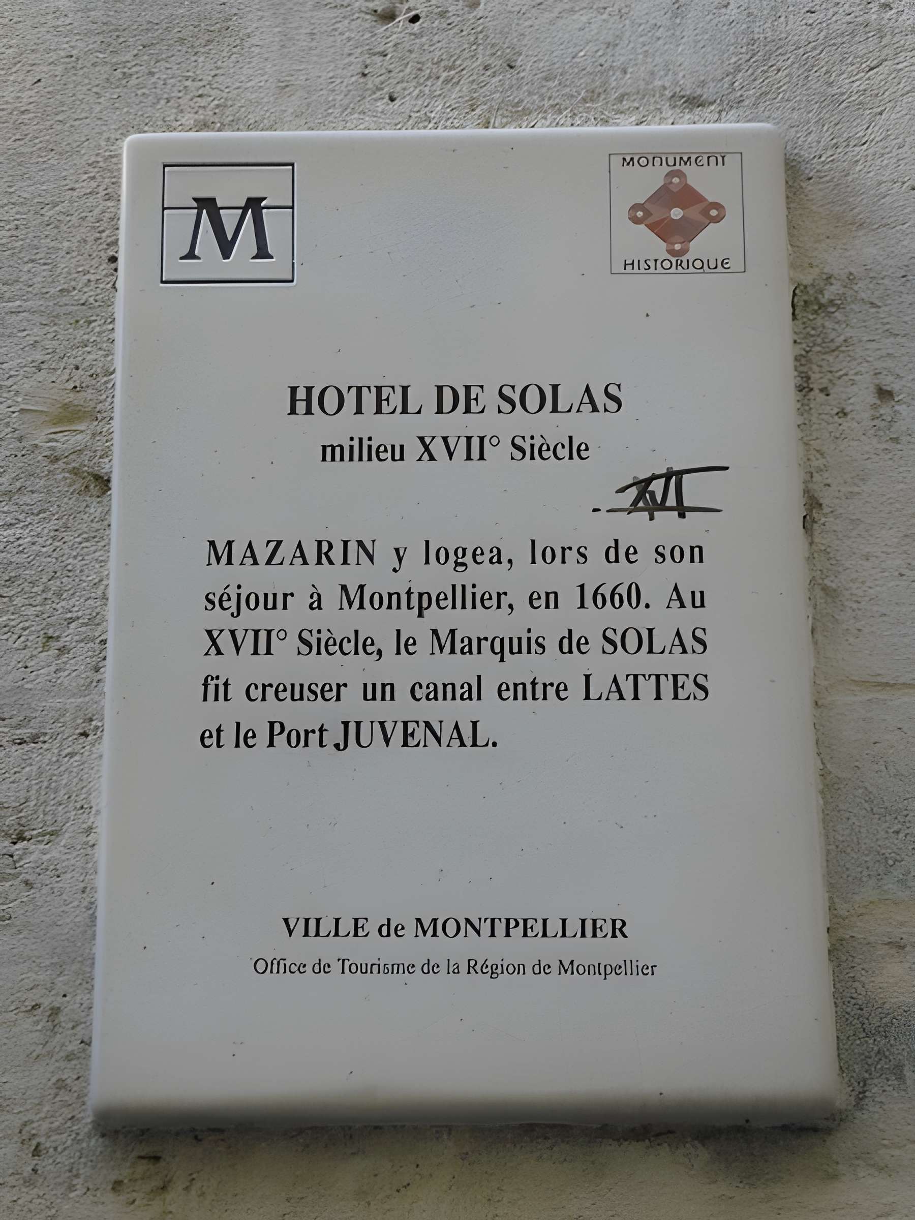 Hôtel de Solas à Montpellier