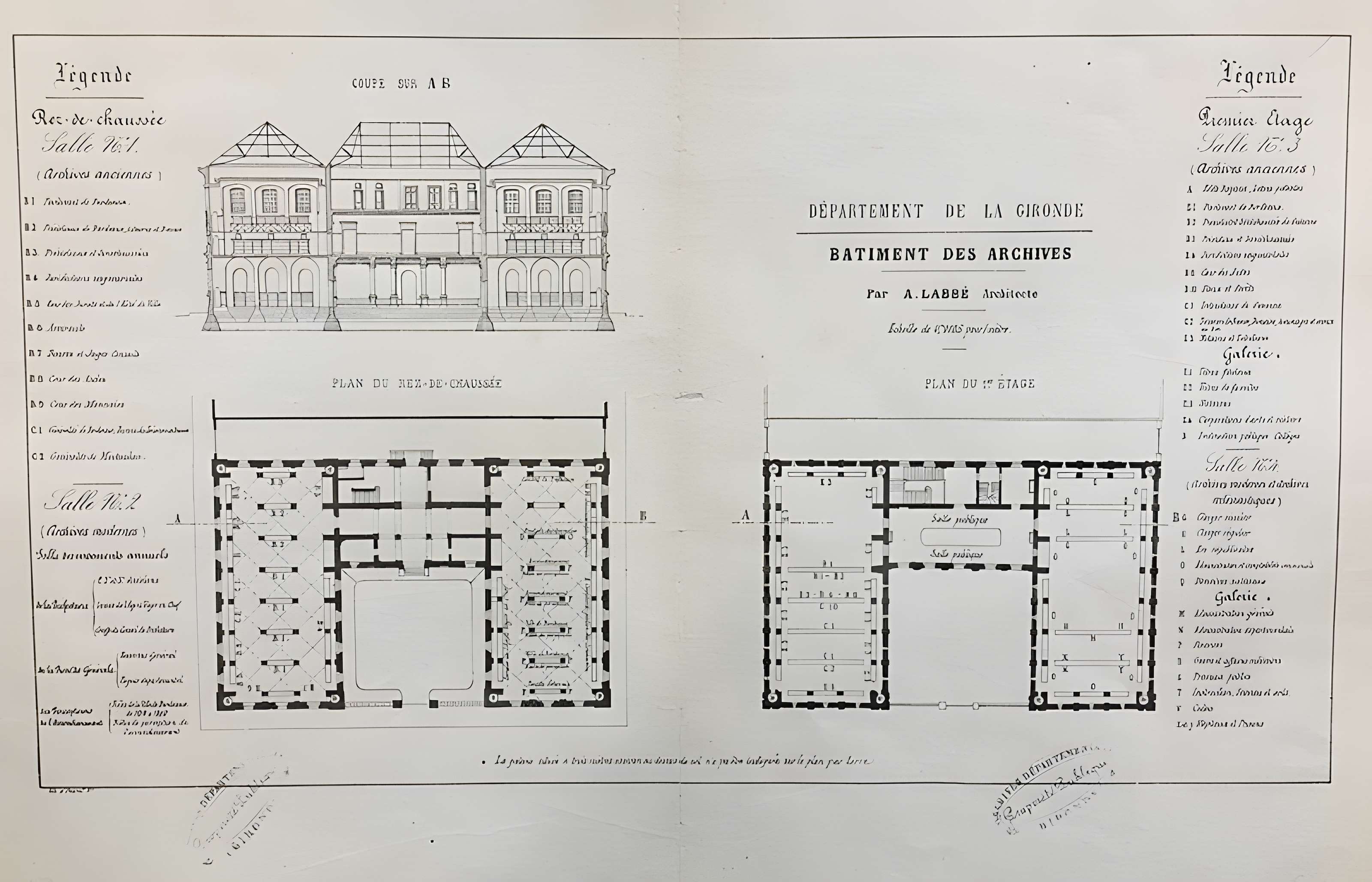 Hôtel des archives départementales de la Gironde à Bordeaux
