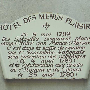 Hôtel des Menus Plaisirs à Versailles