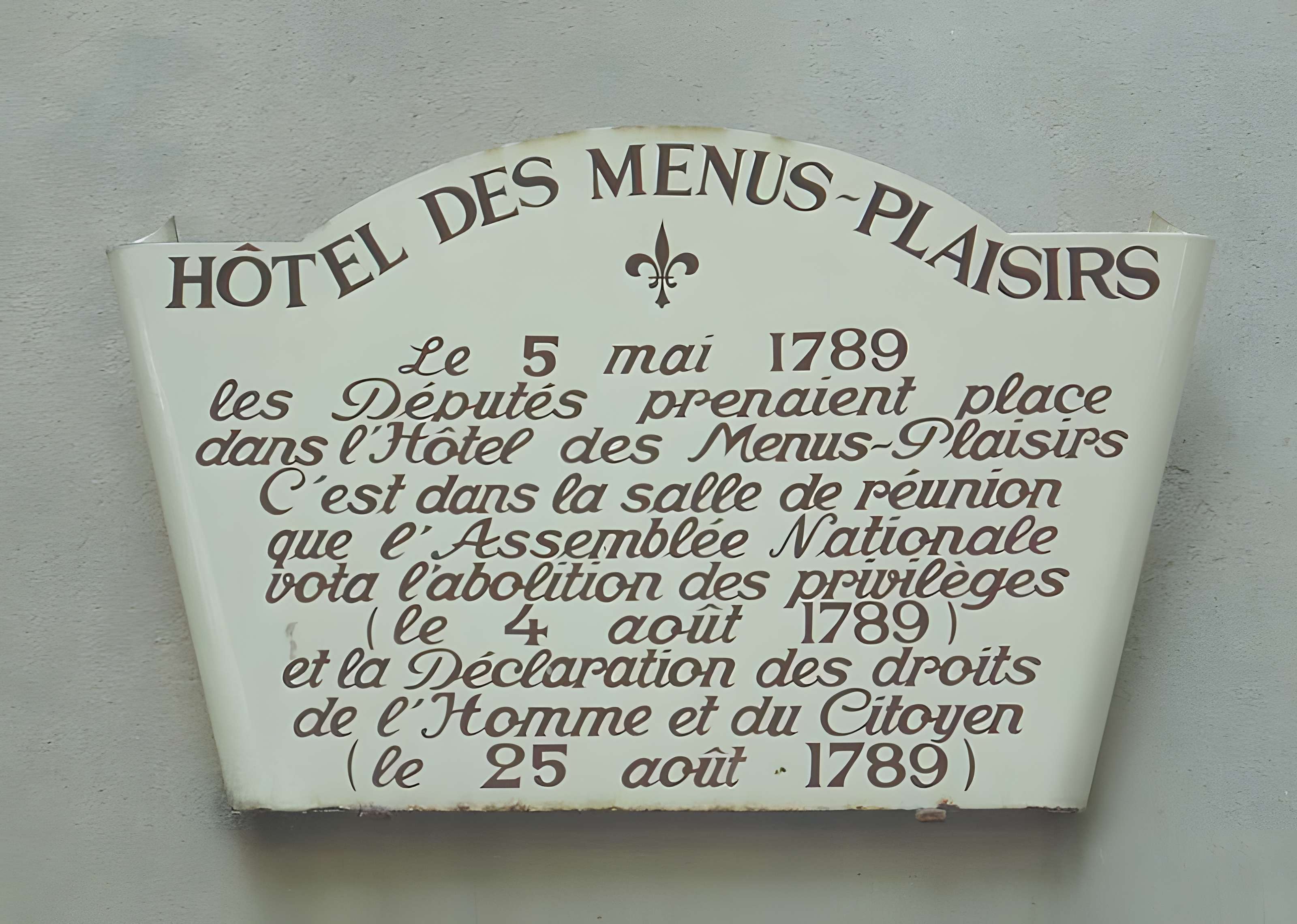 Hôtel des Menus Plaisirs à Versailles