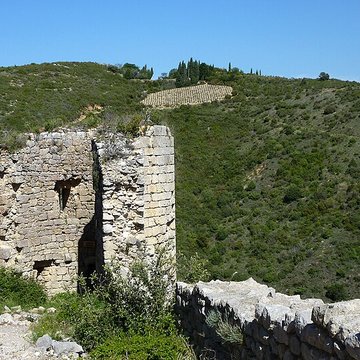 Ensemble des vestiges du château dAguilar