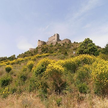 Ensemble des vestiges du château dAguilar