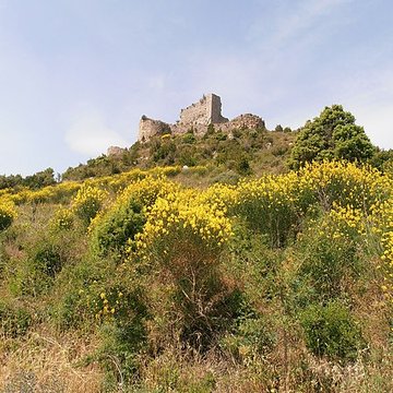 Ensemble des vestiges du château dAguilar