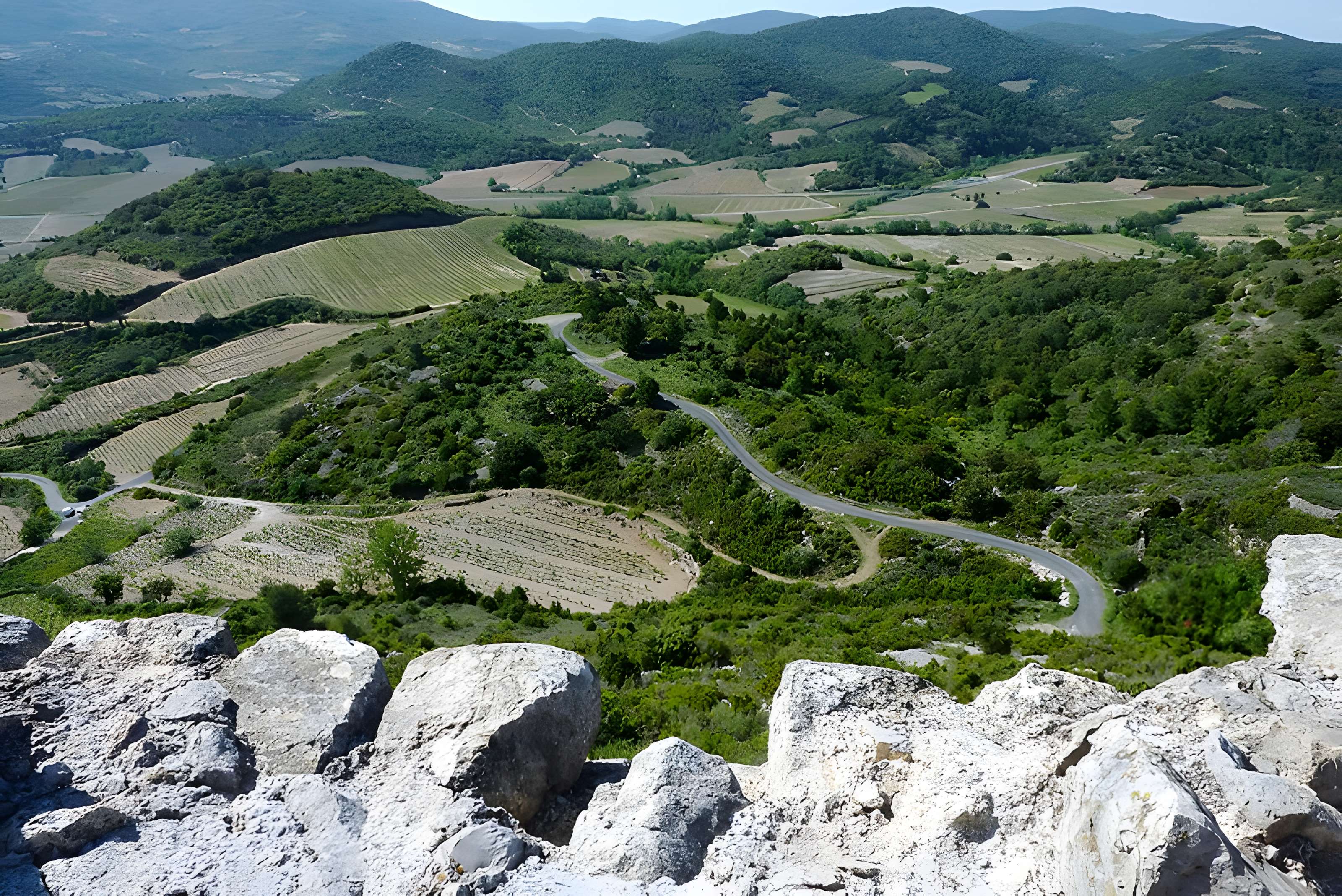 Ensemble des vestiges du château d'Aguilar