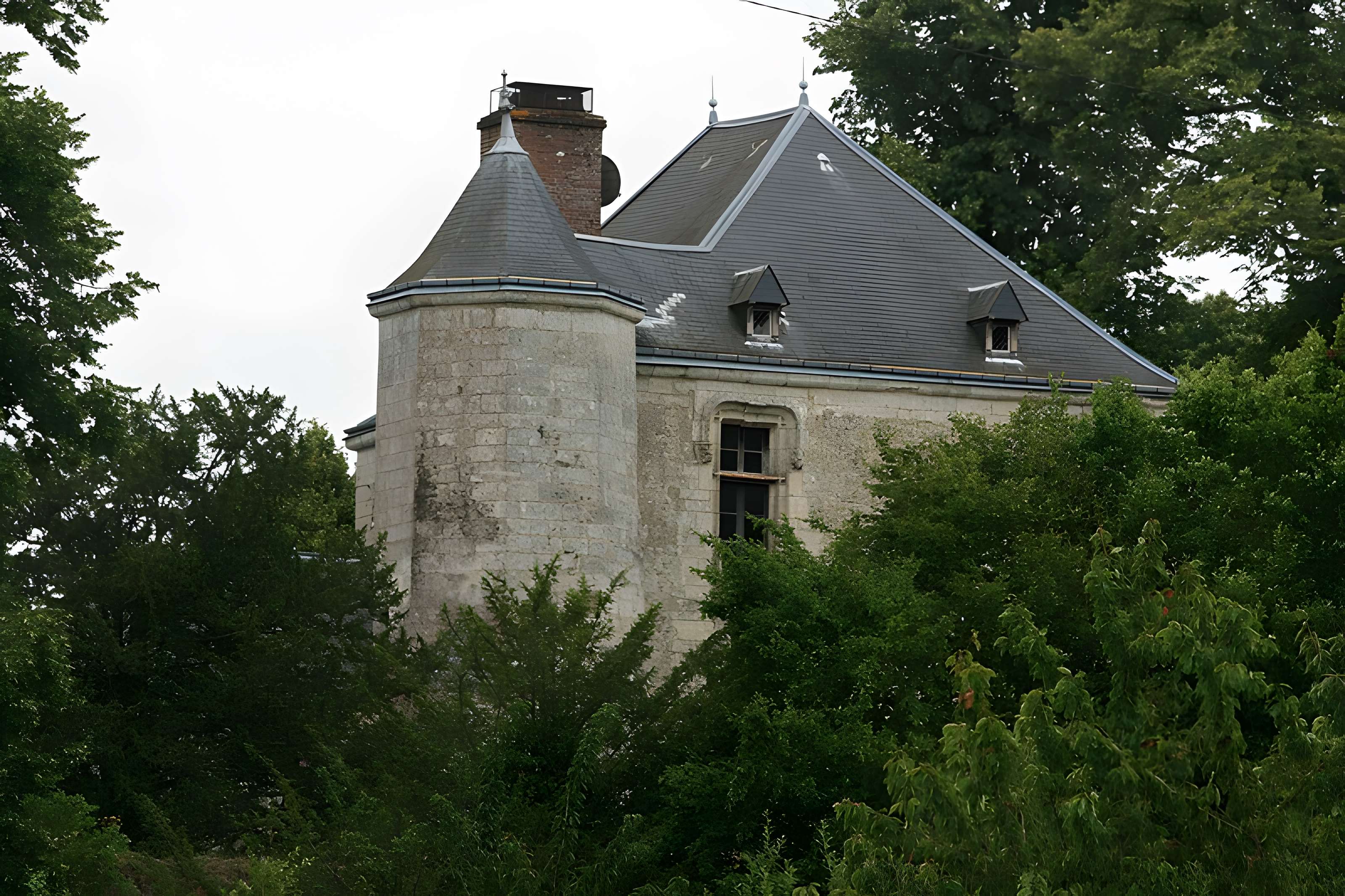 Château et pigeonnier en face de l'entrée