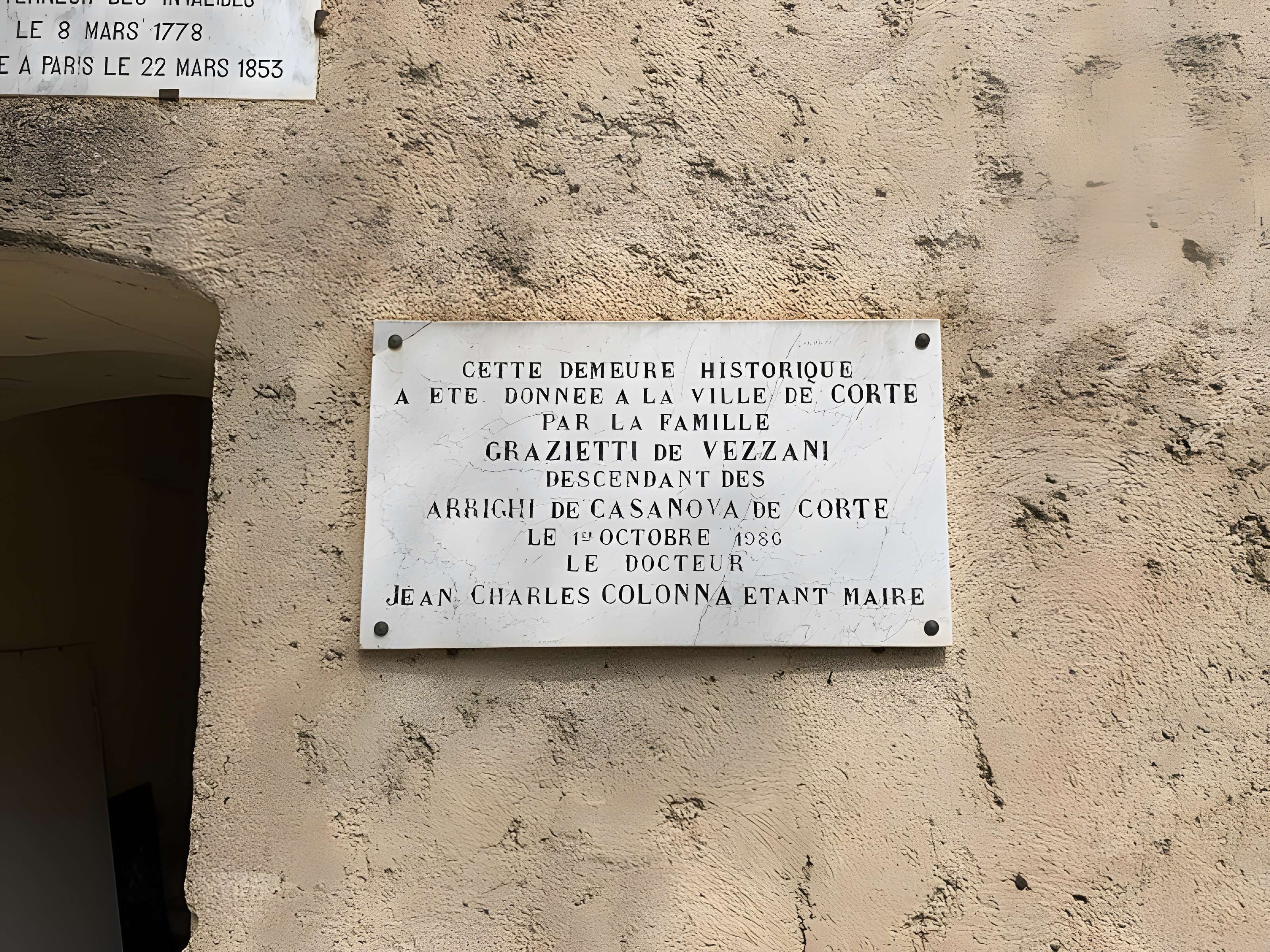 Maison Arrighi de Casanova à Corte