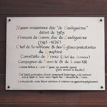 Maison de Lesdiguières à Serres