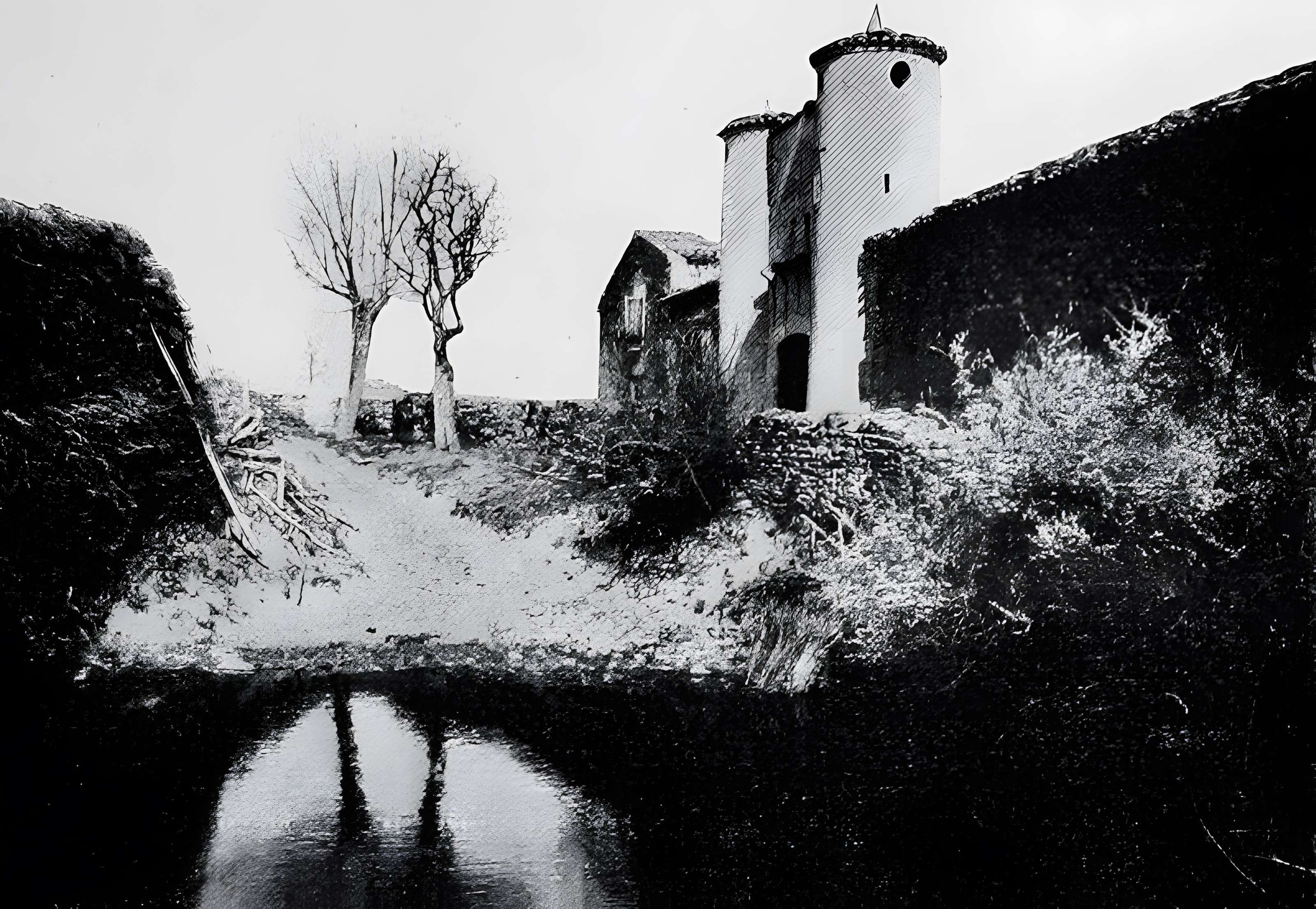 Maison forte La Mouchonnière, située au hameau de la Mouchonnière