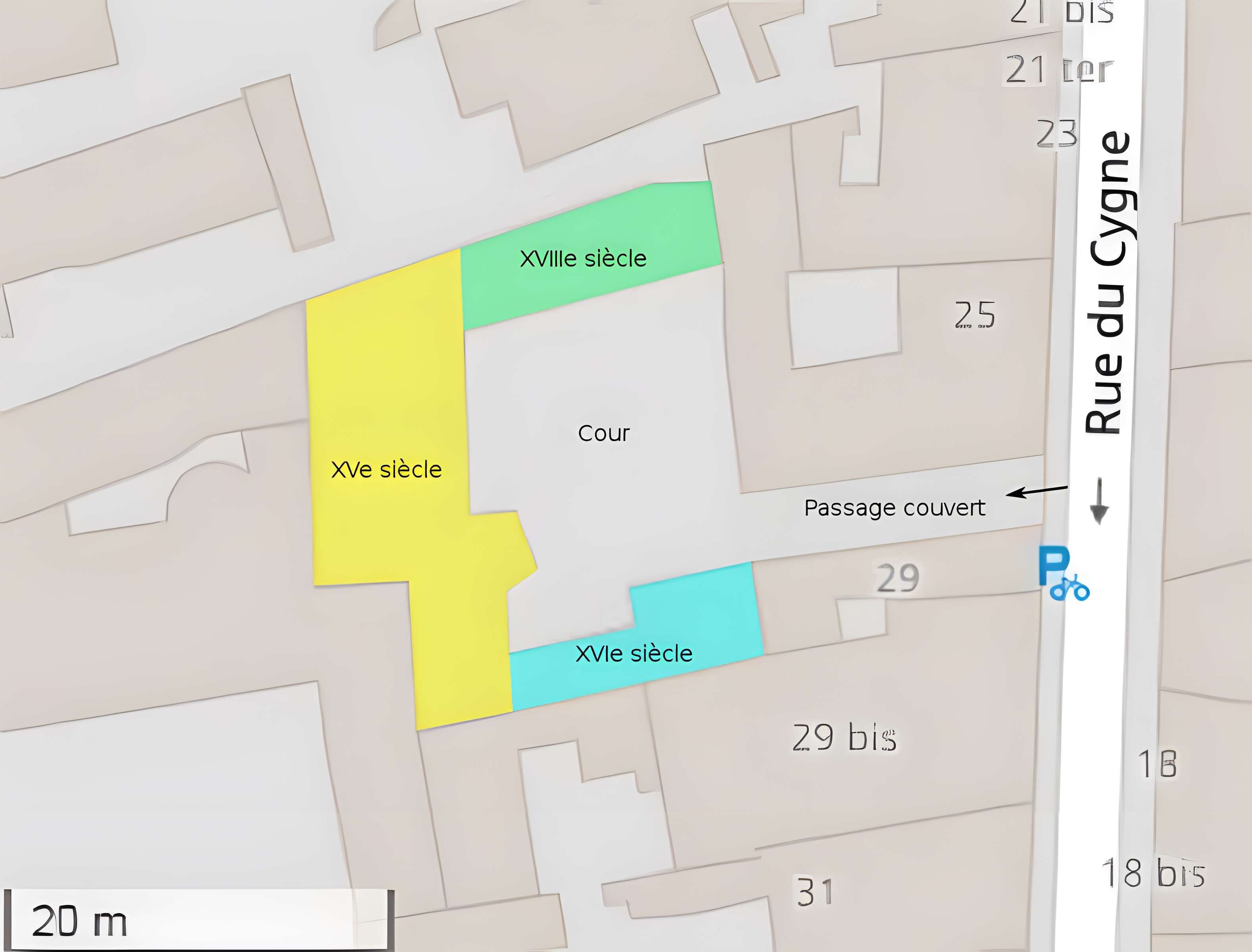 Maisons, Rue du Cygne à Tours