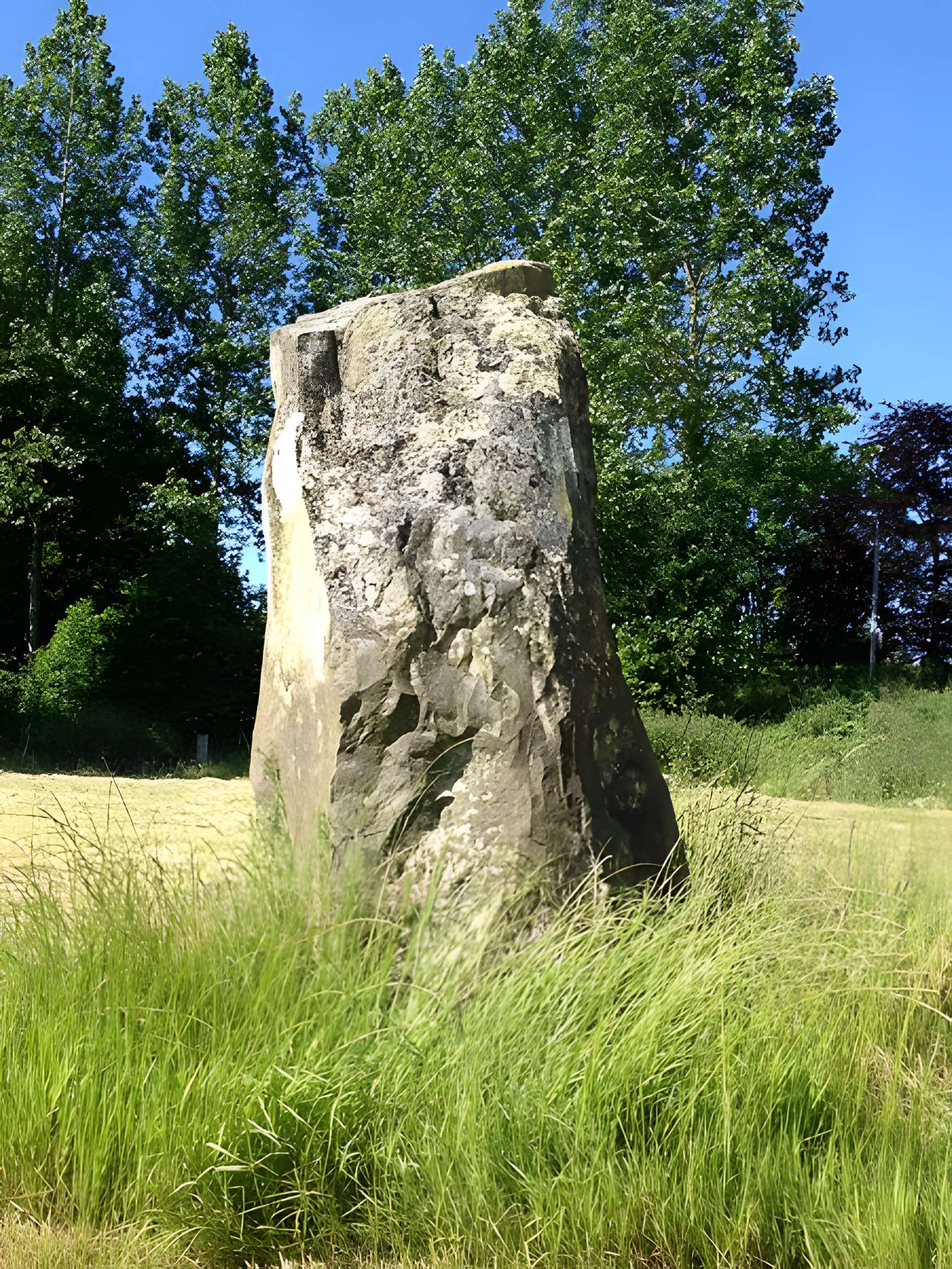 Menhir de Montcorbeau à Couesmes-Vaucé