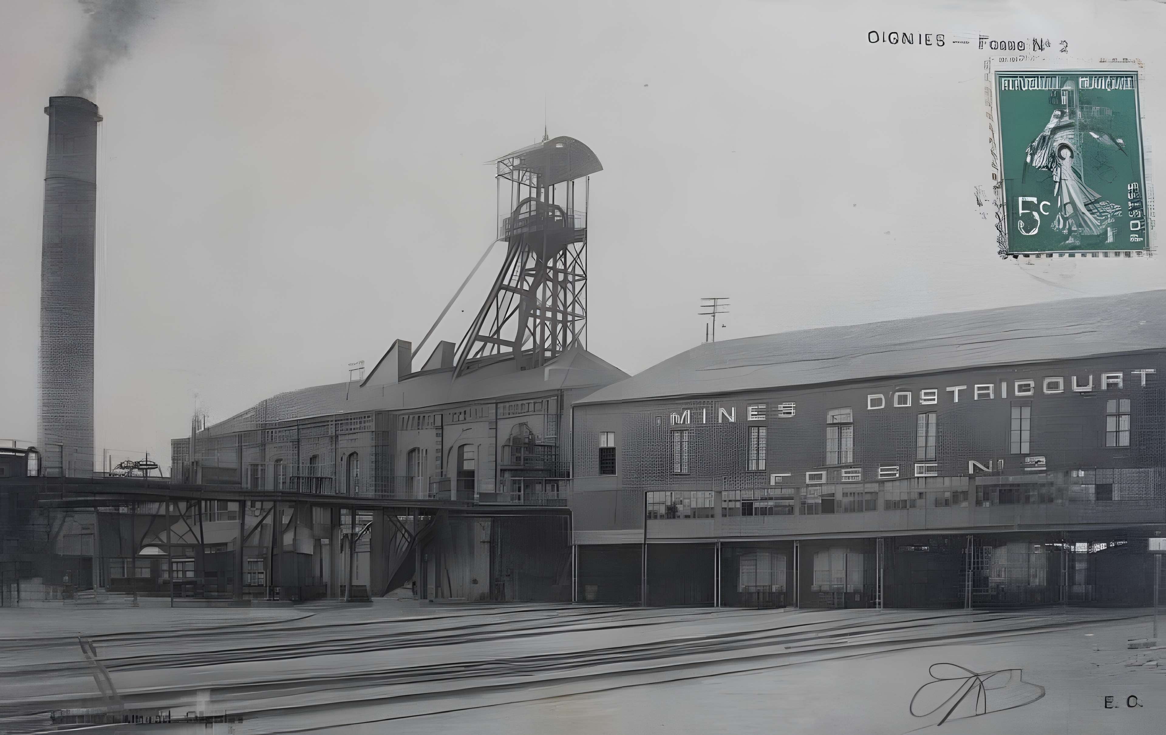 Mine-image de la fosse n° 2 à Oignies