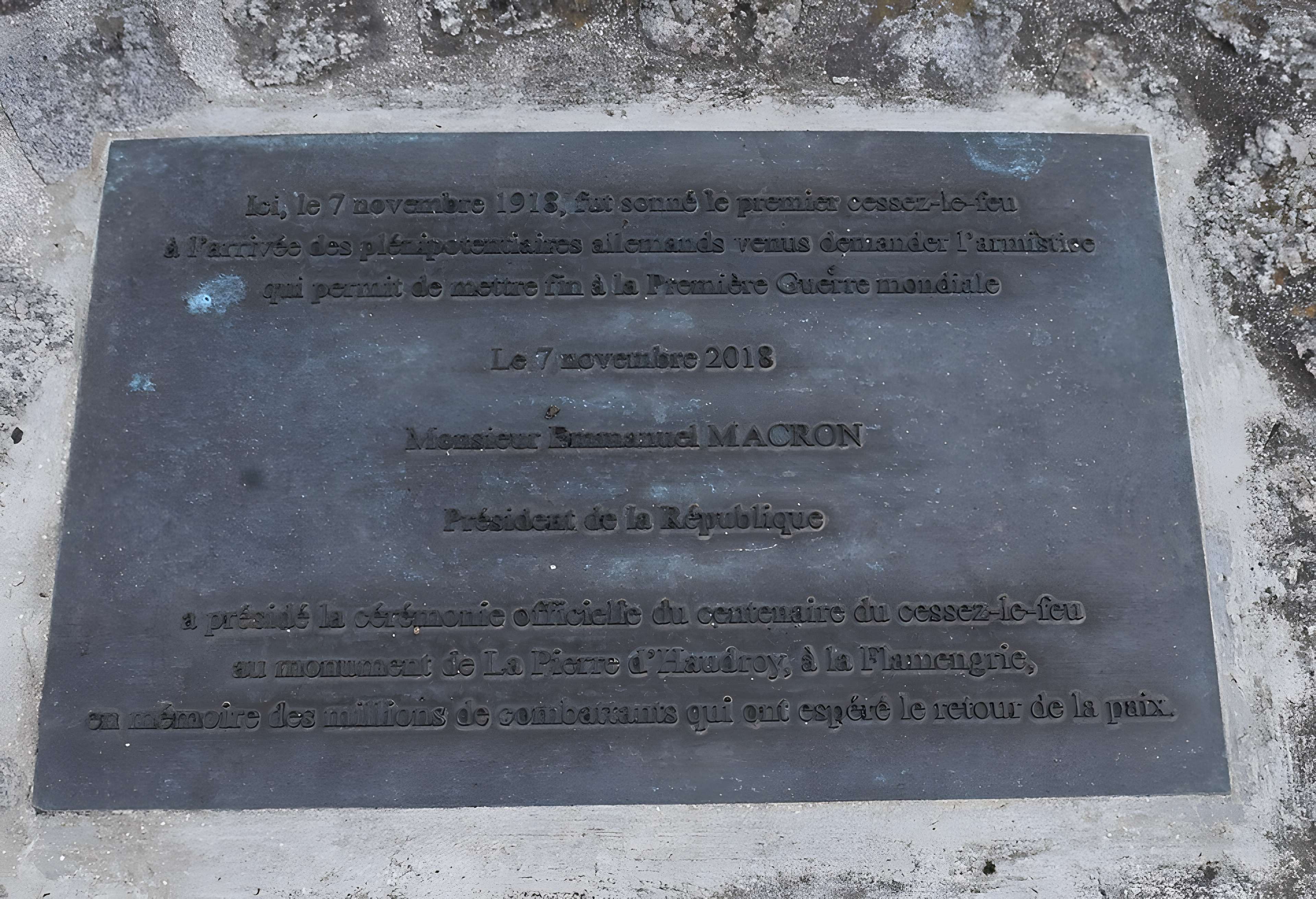 Monument de la Pierre d'Haudroy à La Flamengrie