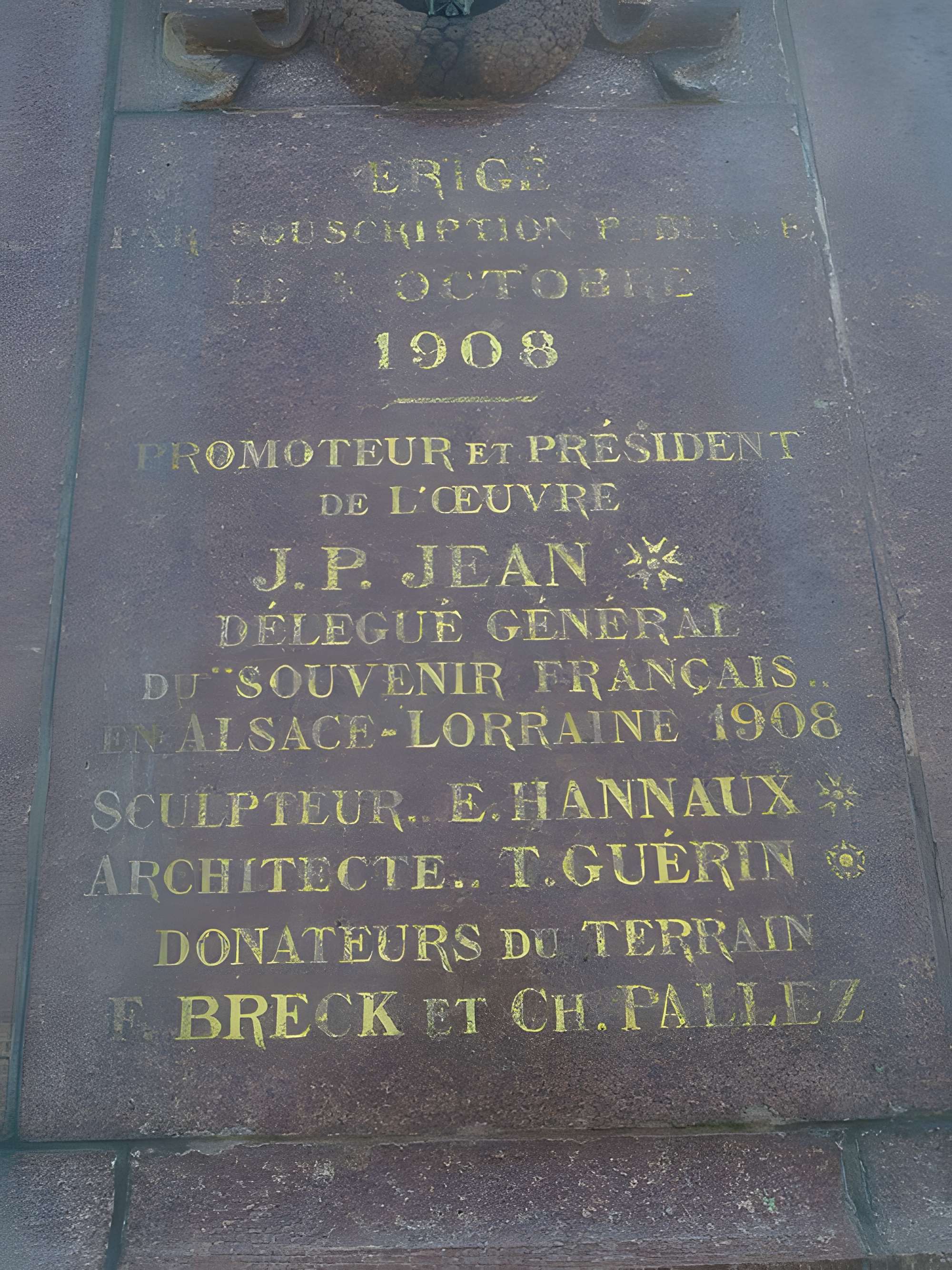 Monument du Souvenir Français à Noisseville