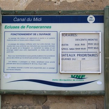 Canal du Midi : Écluses de Fonserannes