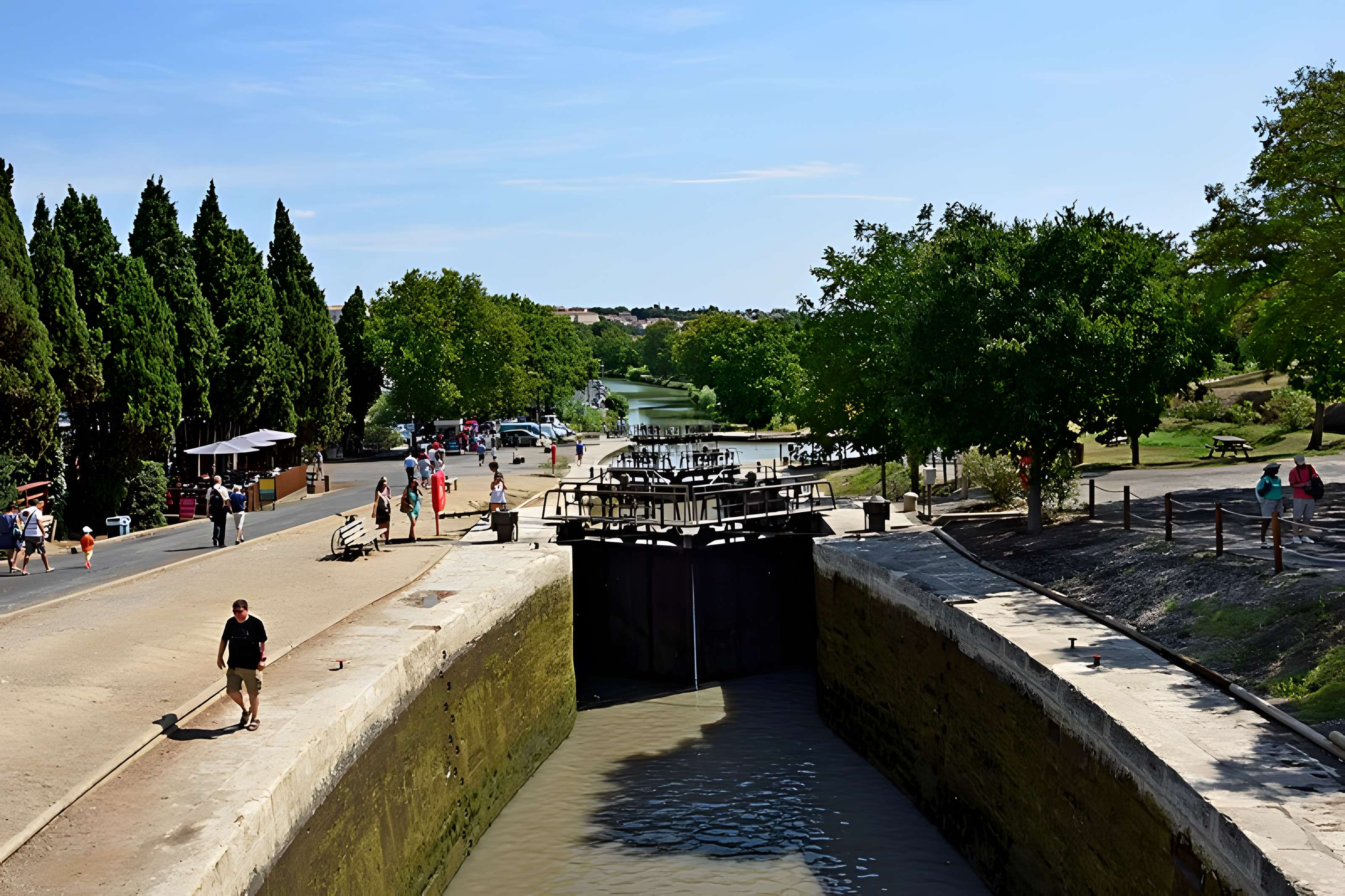 Canal du Midi : Écluses de Fonserannes