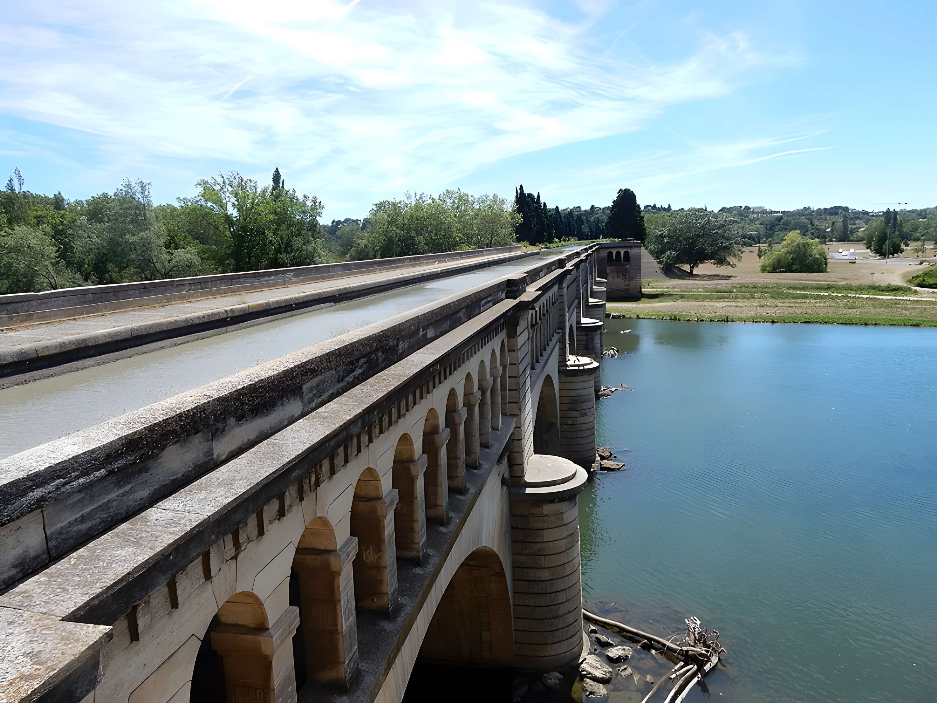 Canal du Midi : Pont-canal de l'Orb