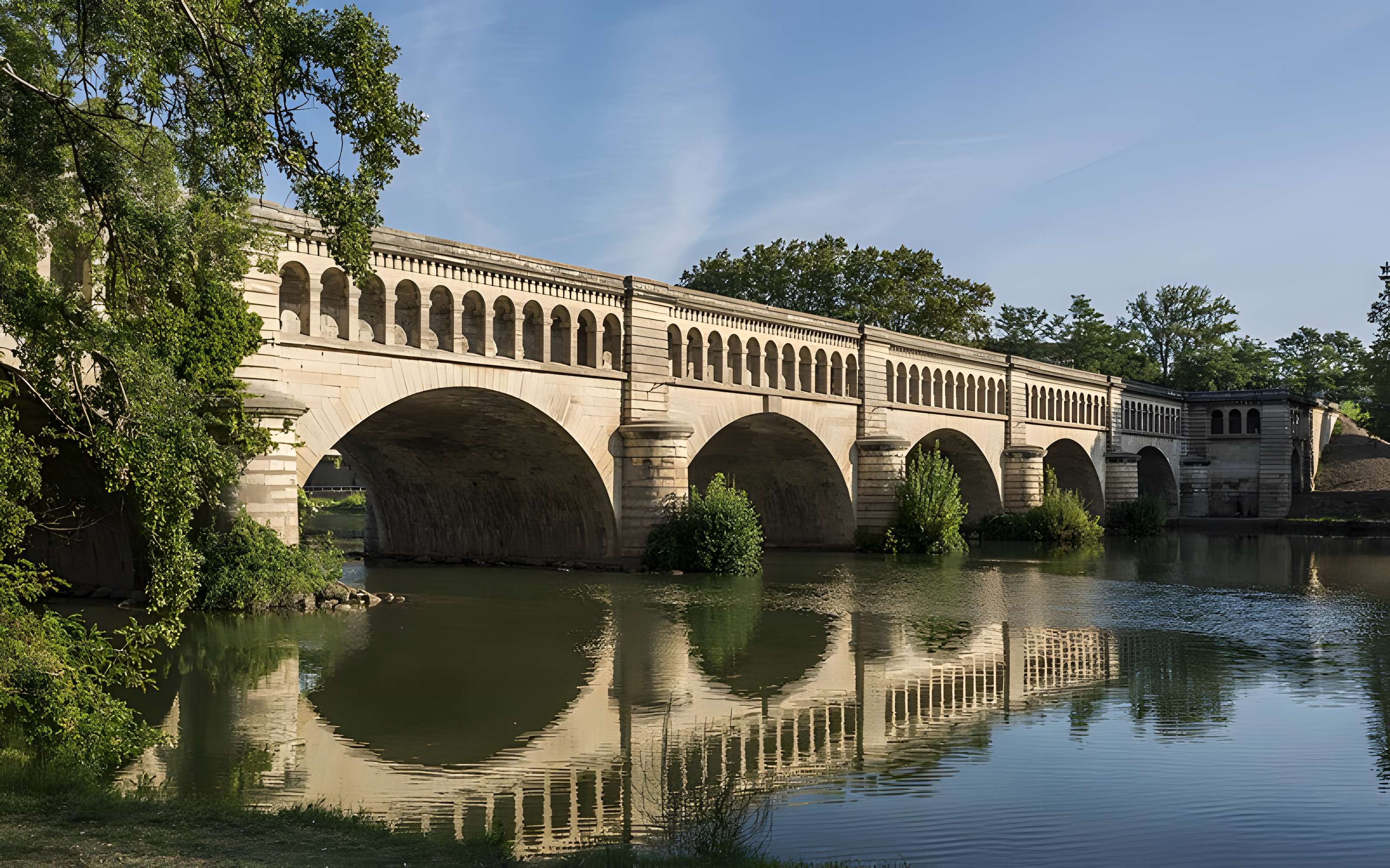 Canal du Midi : Pont-canal de l'Orb